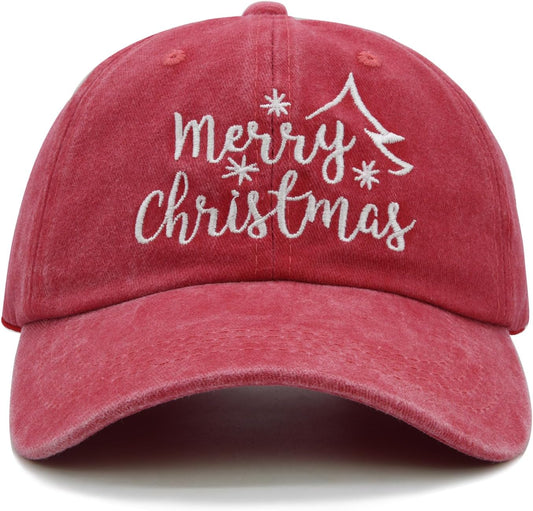 Embroidered Merry Christmas Baseball Hat