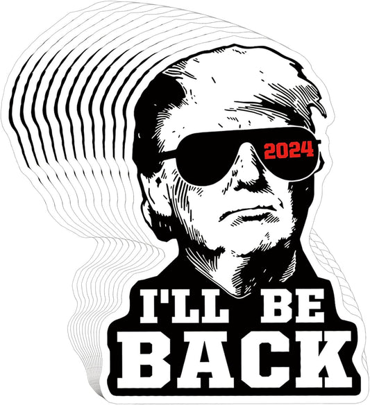 Terminator Trump I'll Be Back Stickers 2024 Pack of 100