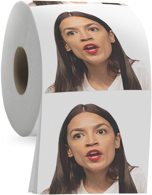 AOC Funny Political Toilet Paper Roll in Color