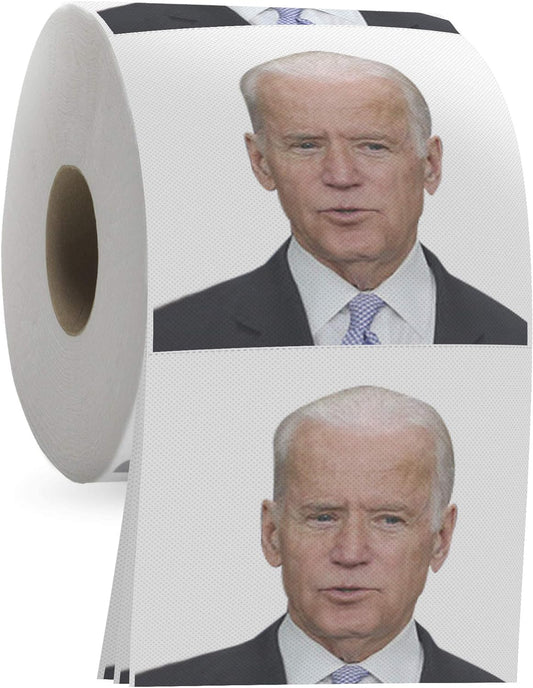 Joe Biden Toilet Paper Roll Color Print - No gift Box - Butt Wipes Funny Political