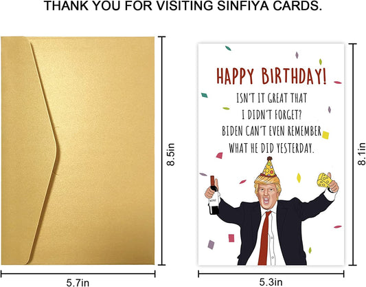 Funny Trump Happy Birthday Card Biden Can’t Remember What He Did Yesterday