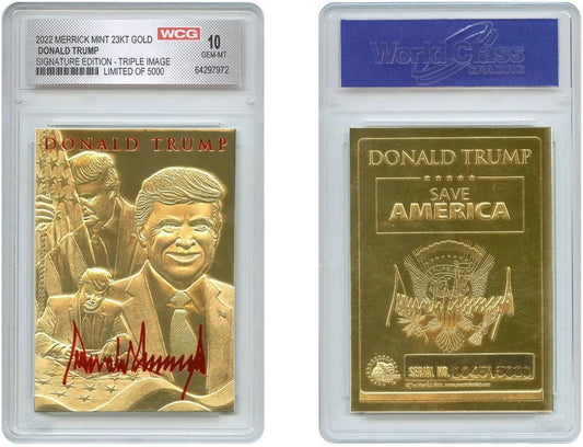 Donald Trump 23K Gold Card w/ Signature Limited and Numbered of 5000 -