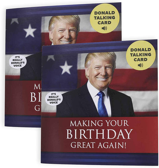 Talking Trump Birthday Card - Trump's Voice Funny Birthday Gift for Trump Fans