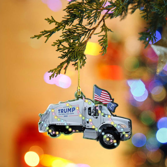 Trump Garbage Truck Ornament 2024