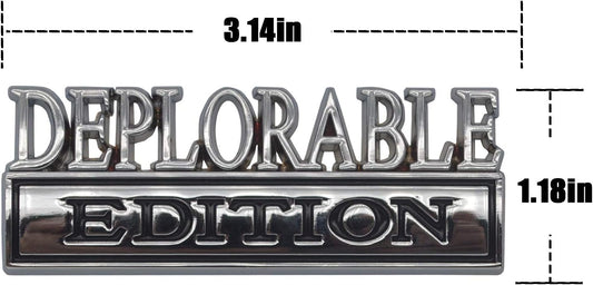 Deplorable Edition Emblem Ford F150 Jeep Dodger Chevrolet (set of 2)