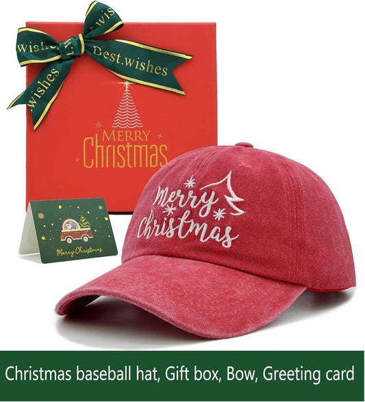 Embroidered Merry Christmas Baseball Hat