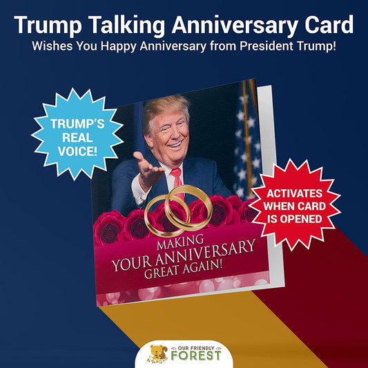 Funny Talking Donald Trump Anniversary Card- Making Anniversary Great Again