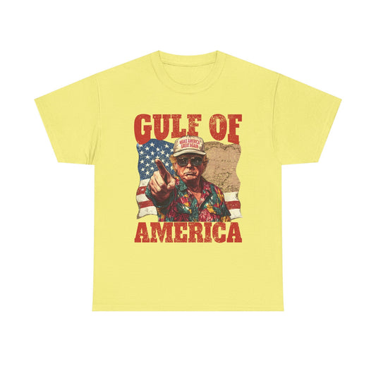 Gulf of America T-Shirt - with Trump earing MAGA hat