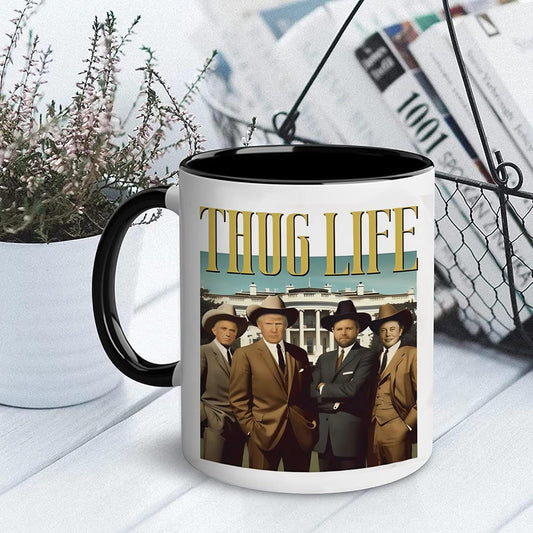 Thug Life Team MAGA Coyboy Coffee Mug Elon RFK Trump JD Vance