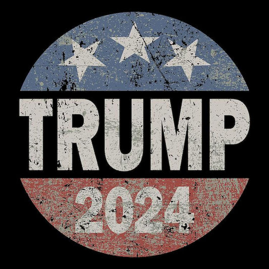 Vintage Trump 2024 Round Car Magnet