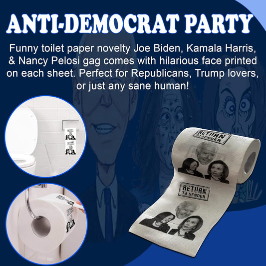 Anti-Joe Biden, Anti Nancy Pelosi &amp; Anti Kamala Harris 2-Pack Toilet Paper Rolls