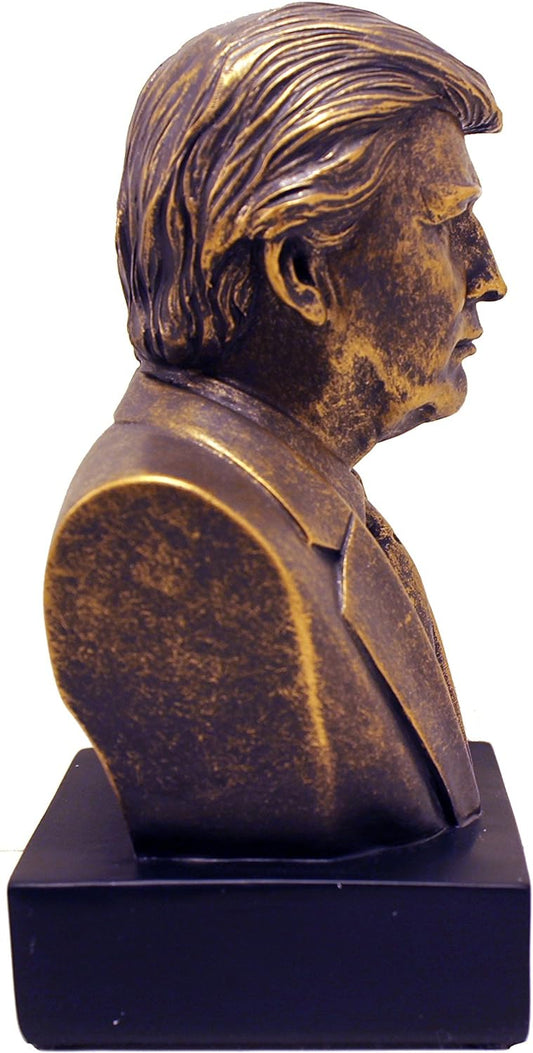 Gold Bronzed President Trump Collectible Bust Statue