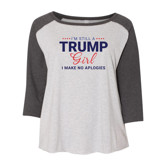 Trump Girl Sport T-Shirt Curvy Girl Collection Women's Baseball Tee