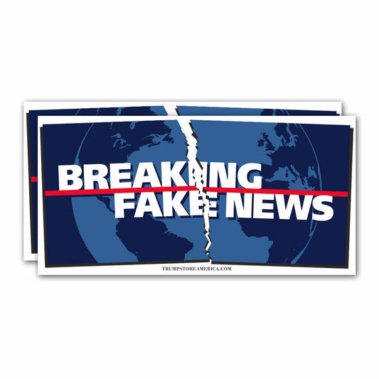 Bumper Sticker - "Breaking Fake News" (Pack of 2)