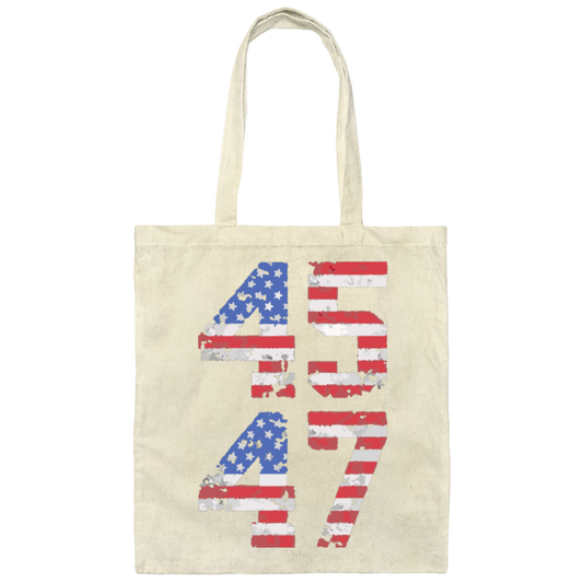 Trump 45-47 Canvas Tote Bag