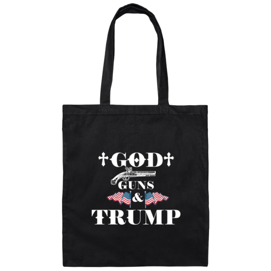 God Guns and Trump Canvas Tote Bag