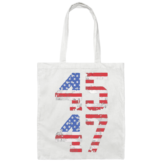 Trump 45-47 Canvas Tote Bag