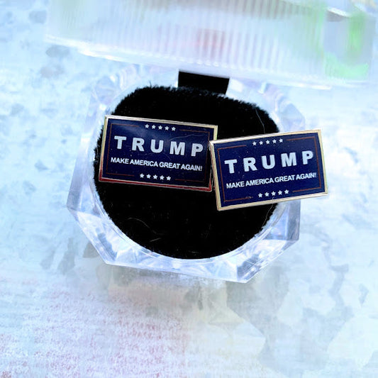 Trump 'Make America Great Again' Cufflinks in Blue