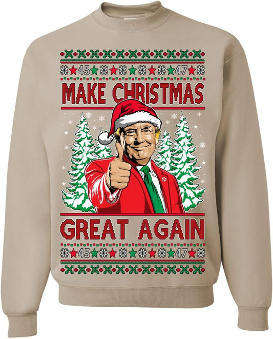 Trump Ugly Christmas Sweaters - JD Vance Make Christmas Great Again