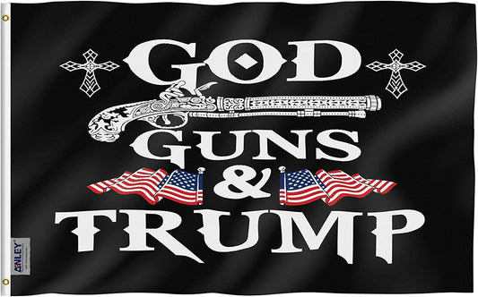 God, Guns, and Trump Flag 3x5 Feet