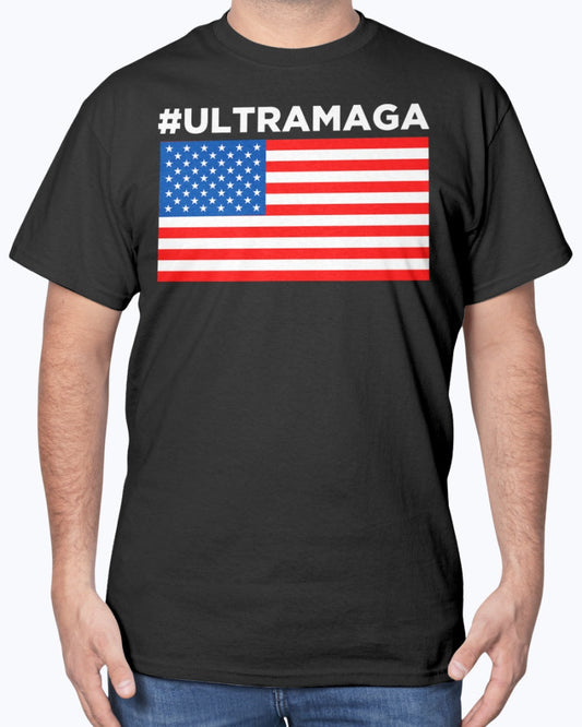 #ULTRAMAGA USA flag T-Shirt Trump 2024 Flag (sizes: S-5XL)