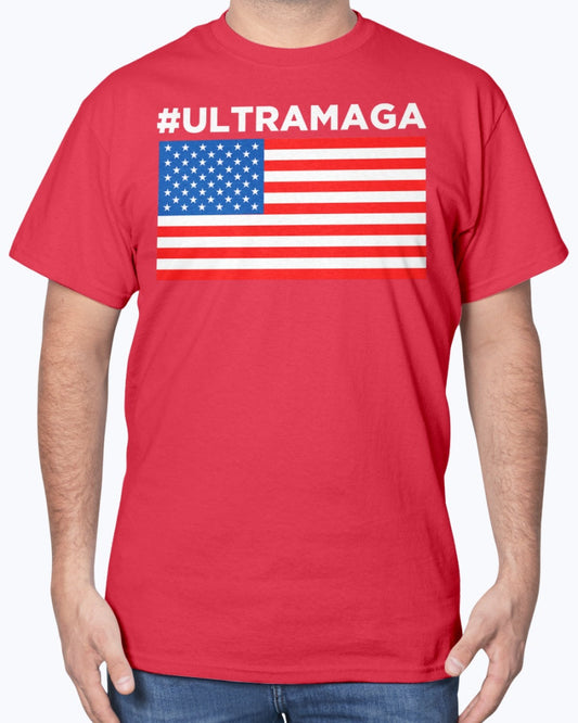 #ULTRAMAGA USA flag T-Shirt Trump 2024 Flag (sizes: S-5XL)