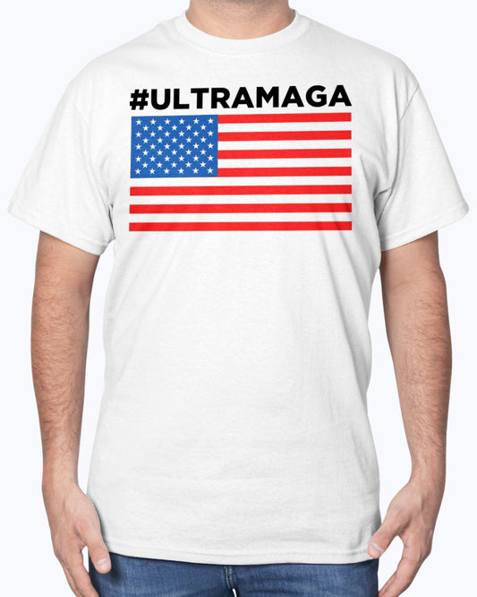 Ultra MAGA Trump USA Flag 2024 T-Shirt (SMALL - 5XL)