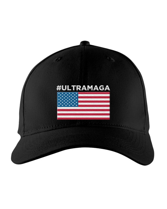 #ultramaga Flag Black Embroidered Trucker Hat Baseball Cap