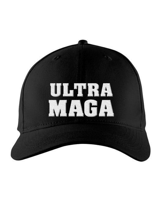 Ultra MAGA Black Embroidered Hat / Cap - Made in USA